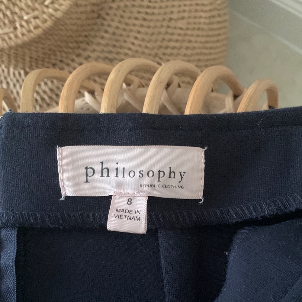 PHILOSOPHY navy knit skirt